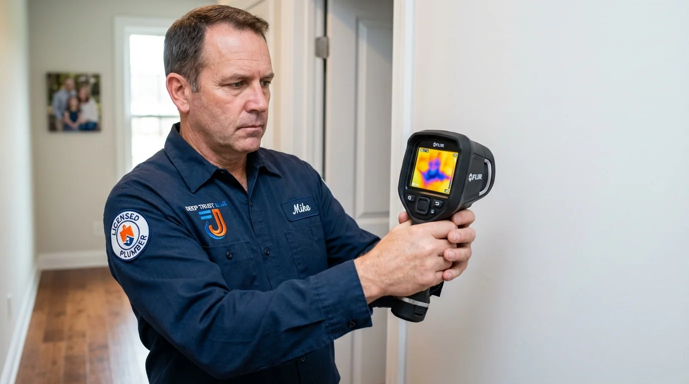 Thermal imaging leak detection by Johns Plumbing LLC in Deshler